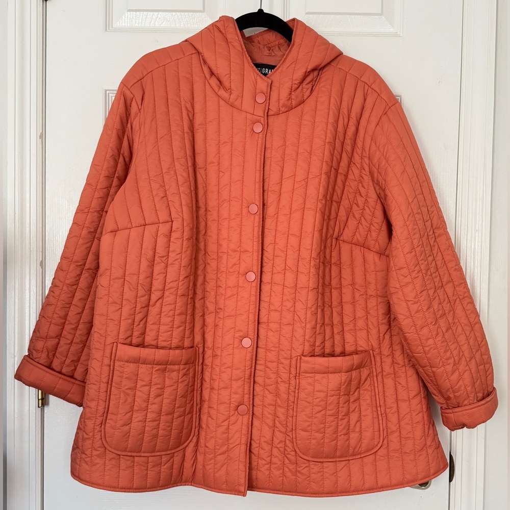 Cozy Quilted Puffer Jacket in Rust by [Brand]